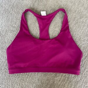 Fabletics Pink Purple Racerback Cross Hatch Design Sports Bra